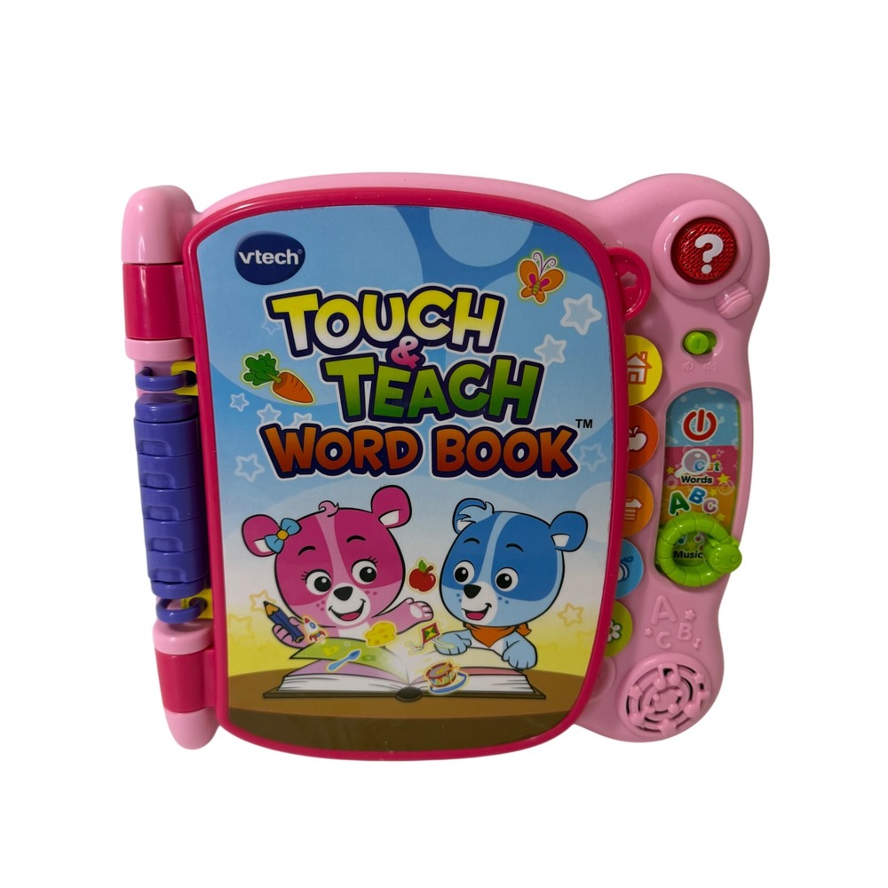 VTech Touch & Teach Word Book Pink Toddler Educational Interactive Toy Working